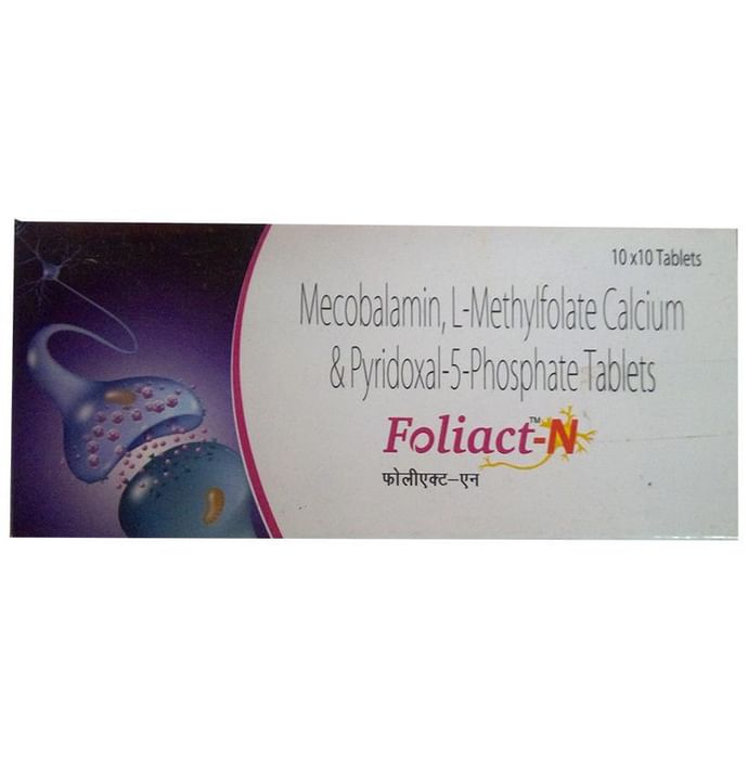 Foliact-N Tablet with Mecobalamin, L-Methylfolate Calcium & Pyridoxal-5-Phosphate