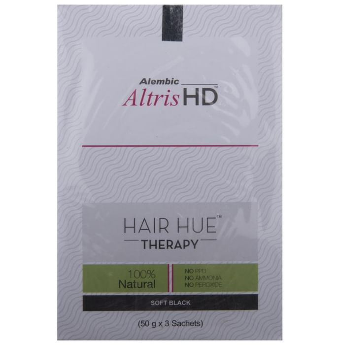 Altris HD Hair Hue Therapy | No PPD, No Ammonia & No Peroxide | Colour Soft Black