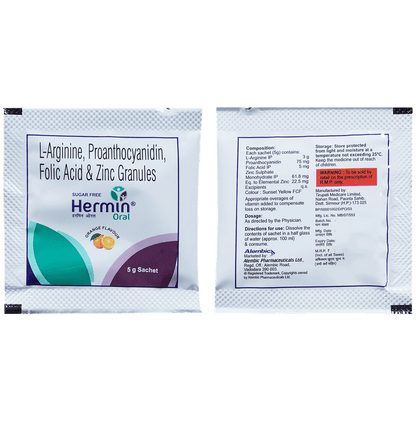 Hermin Orange Sugar Free Oral Sachet