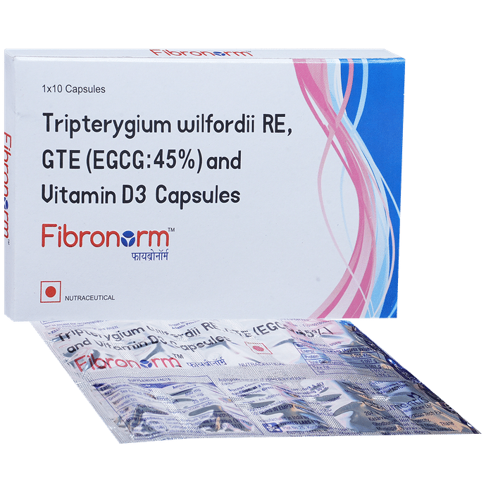 Fibronorm Capsule with Tripterygium Wilfordii, Green Tea Extract & Vitamin D3