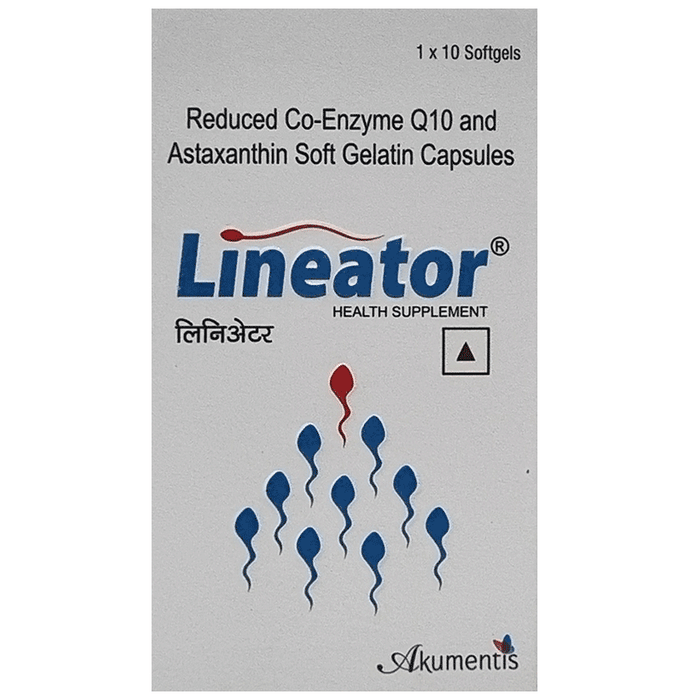 Lineator Astaxanthin & Reduced Coenzyme Q10 Capsule | For Sexual Wellness