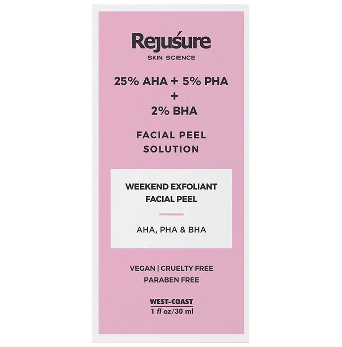 Rejusure 25% AHA + 5% PHA + 2% BHA Facial Peel Solution