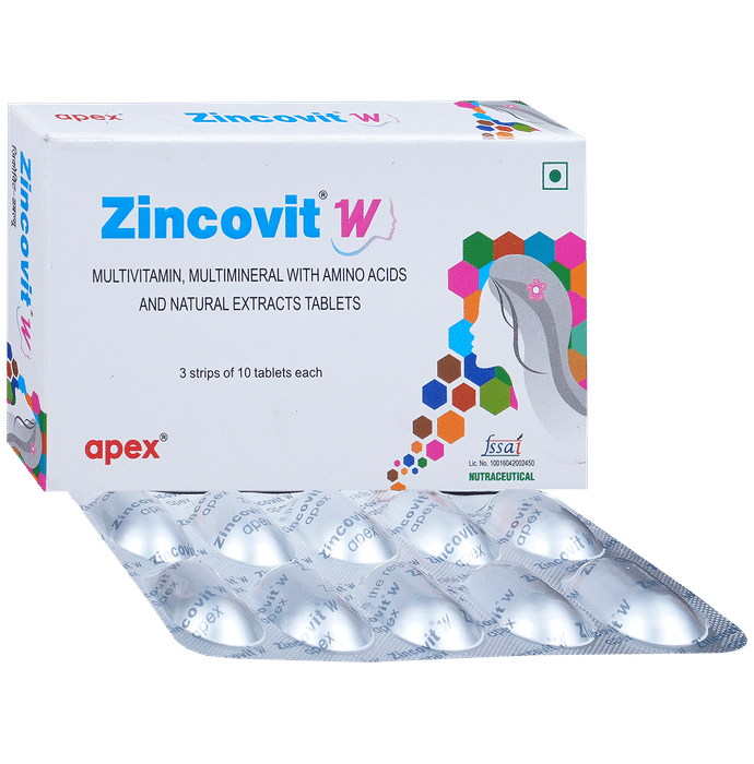 Zincovit W | Multivitamin, Multimineral with Amino Acids and Natural Extracts | Promotes Overall Health