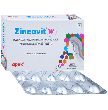 Zincovit W | Multivitamin, Multimineral with Amino Acids and Natural Extracts | Promotes Overall Health