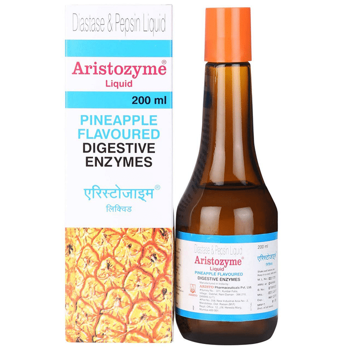 Aristozyme Diastase & Pepsin Liquid | For Digestive Care & Stomach Care | Flavour Pineapple