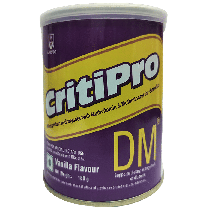 Critipro DM Powder with Whey Protein for Nutritional Support | Flavour Vanilla