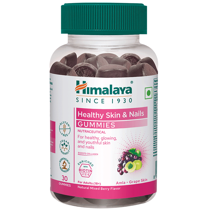 Himalaya Healthy Skin & Nails Gummies Natural Mixed Berry