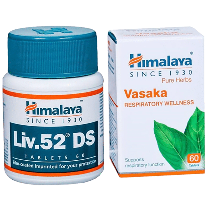 Himalaya Combo Pack of Liv. 52 DS Tablet (60) & Vasaka Tablet (60)