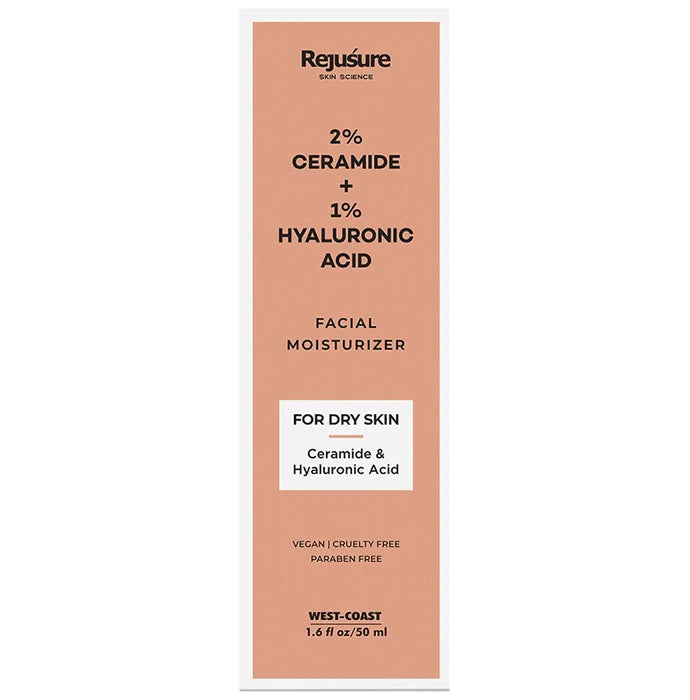 Rejusure 2% Ceramide + 1% Hyaluronic Acid Facial Moisturizer