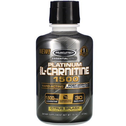 Muscletech Essential Series 100% Platinum L-Carnitine 1500 Citrus Splash