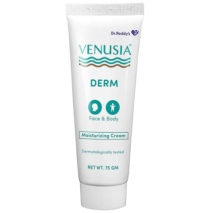 Venusia DERM Moisturizing Cream for Face & Body, Nourishes Dry Skin, Relieves Skin Irritation