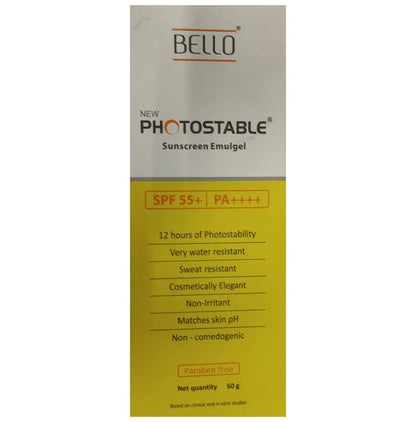 Bello New Photostable Sunscreen Emulgel SPF55