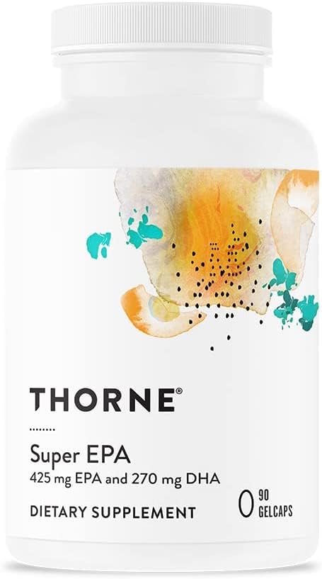 Thorne Super EPA Omega-3 Fatty Acids EPA DHA Supplement, 90 Gelcaps - Classic Derma
