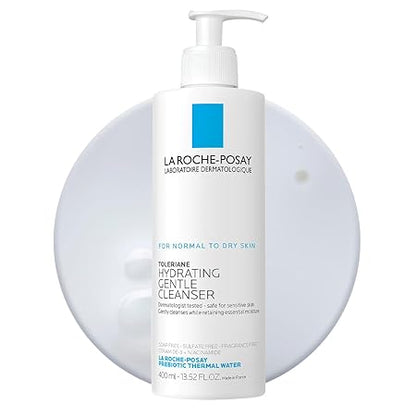 La Roche-Posay Toleriane Hydrating Gentle Face Wash Cleanser for Normal to Dry Sensitive Skin, 13.5 fl. oz. - Classic derma