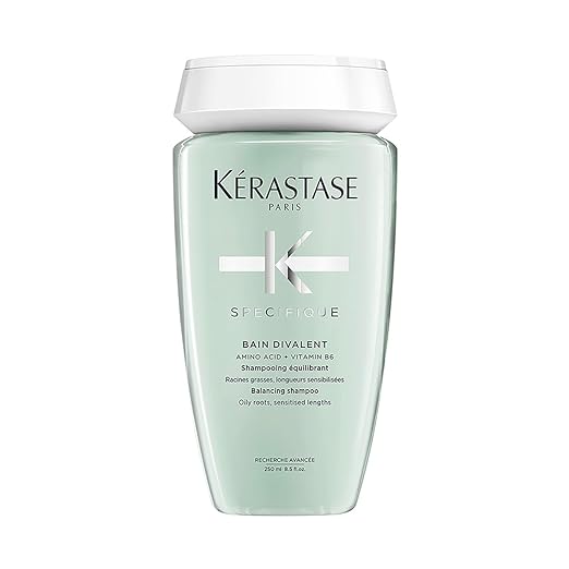 Kérastase Specifique Divalent Balancing Shampoo 250ml | Clarifying Shampoo for Oily Scalp & Dry Hair Lengths | Enriched with Amino Acid and Vitamin B6 - Classic derma