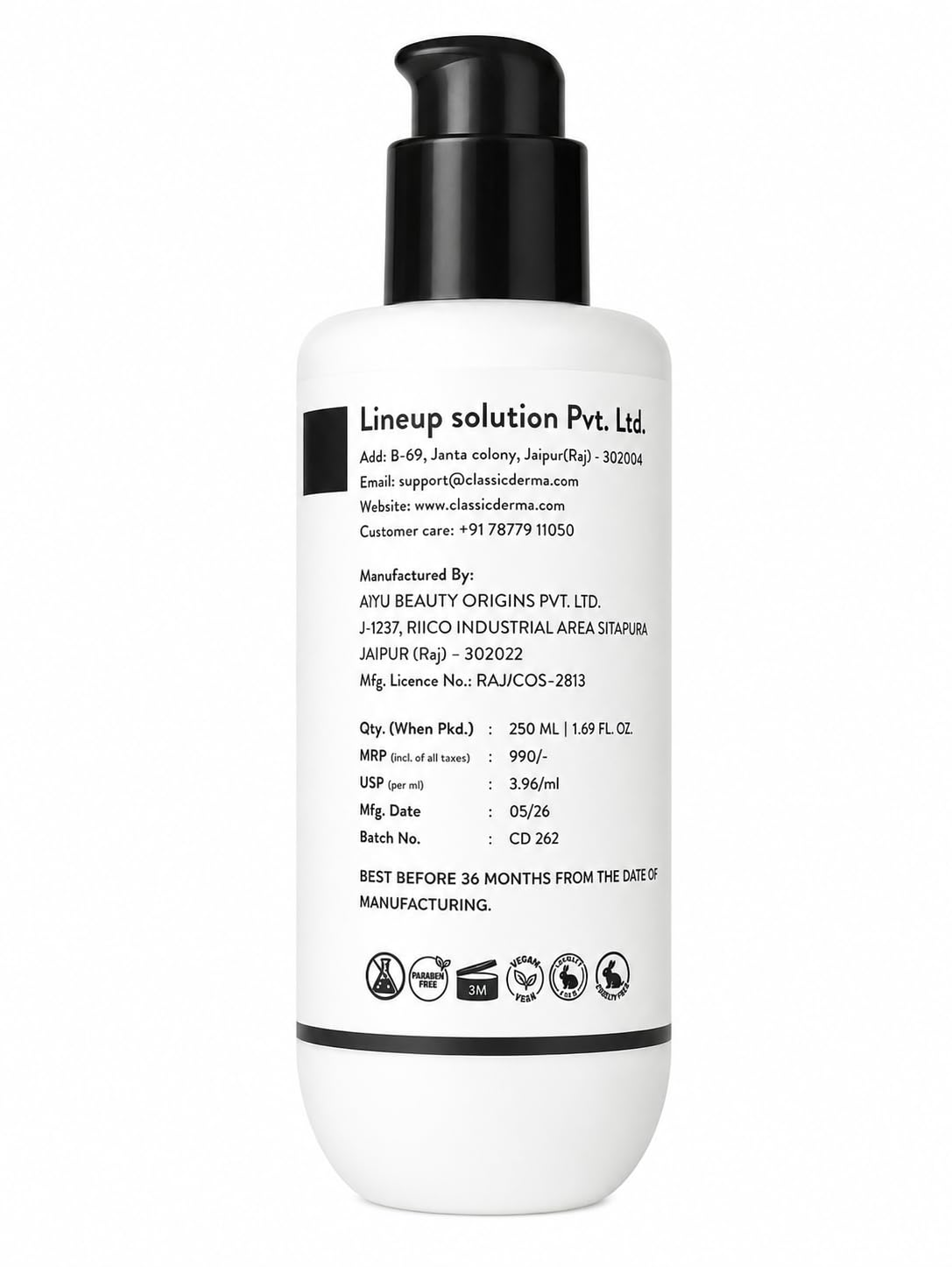 Classic Anti-Dandruff Keratin Repair Shampoo 250 ML