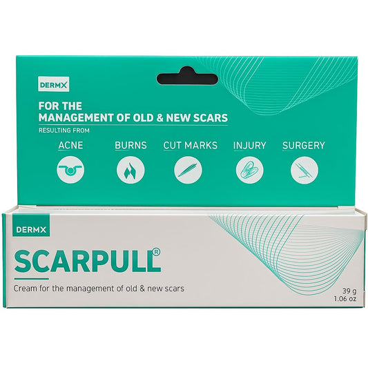 Dermx Scarpull Cream (30g) for the management of old & new scars