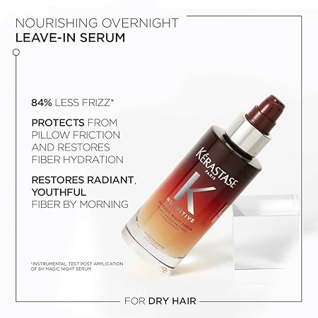 Kérastase Nutritive 8H Magic Night Hair Serum 90ml | Nourishing Overnight Hair Serum for Dry Hair | Infused with Plant-Based Proteins, Niacinamide & Glycerin