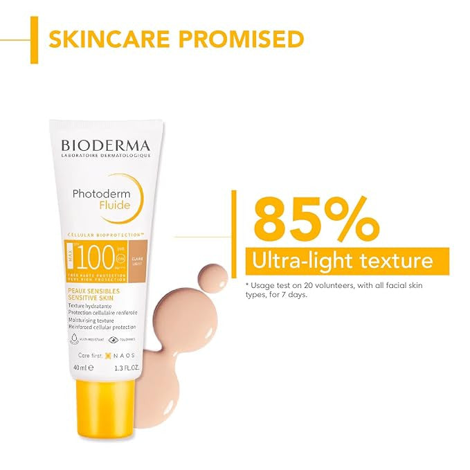 Bioderma Photoderm Fluide SPF 100+ Claire Light Sunscreen Cream - Classic Derma