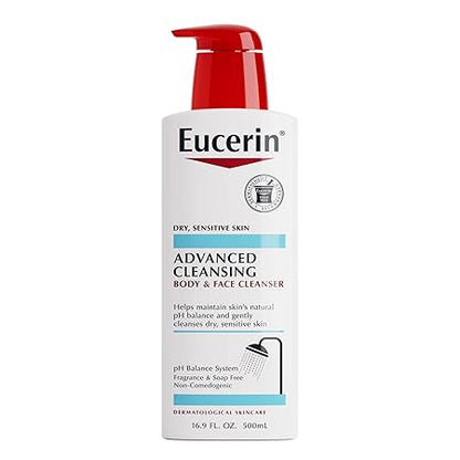 eucerin advanced cleansing body and face cleanser, 16.9 fluid ounce - Classic derma