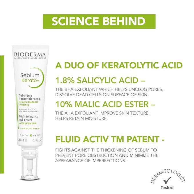 Bioderma Sebium Kerato+ Cream 30ml | 1 Fl Oz - Classic Derma