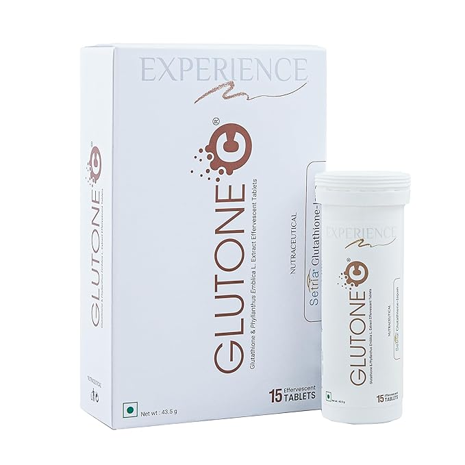 Glutone C with L-Glutathione & Vitamin C for Healthy Skin & Immunity | Effervescent Tablet