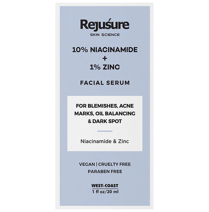 Rejusure 10% Niacinamide + 1% Zinc Facial Serum