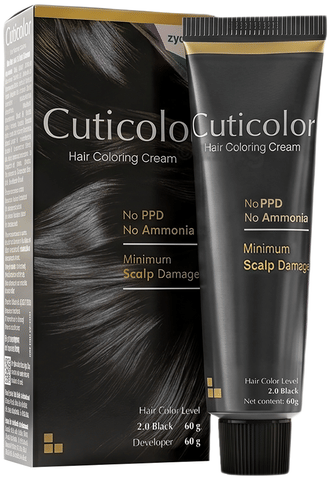 CUTICOLOR BLACK HAIR COLORING CREAM  (60g)