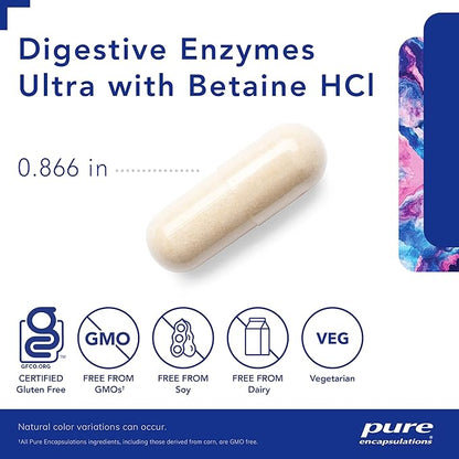 Digestive Enzymes Ultra w/ Betaine HCL 90 Caps By Pure Encapsulations