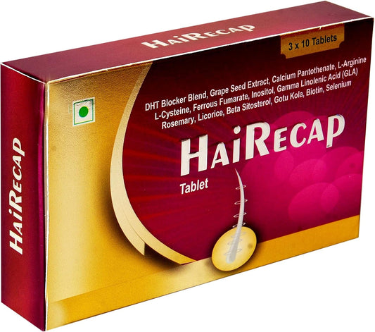 HaiRecap Nutraceutical Hair Growth Tablet- 3X10 Tablet