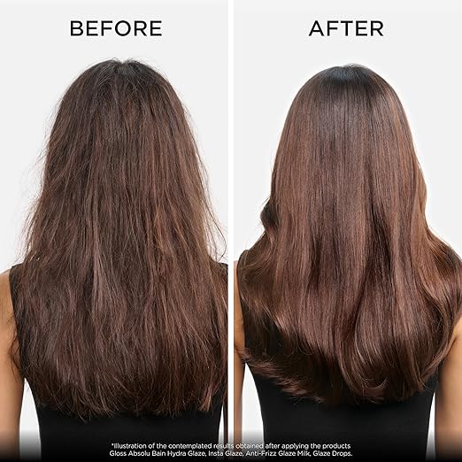 Kérastase Gloss Absolu Anti-Frizz Foaming Conditioner For Bouncy, Glossy Hair | Fine To Medium Hair | 4-Days Anti-Frizz | With Hyaluronic & Glycolic Acid, Wild Rose-In-Oil | 250ml