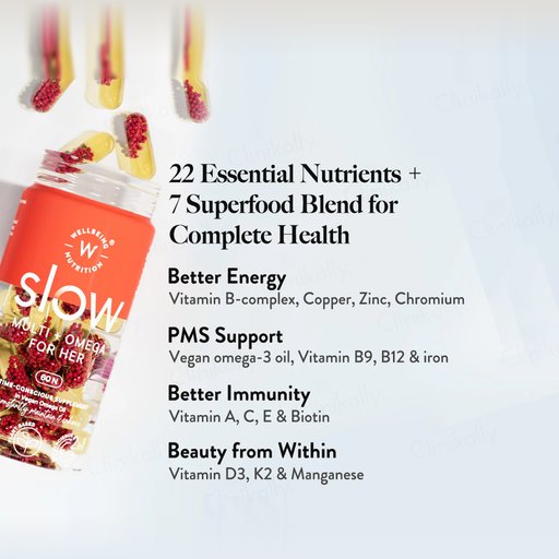 Wellbeing Nutrition Slow Multi + Omega For Her 60N