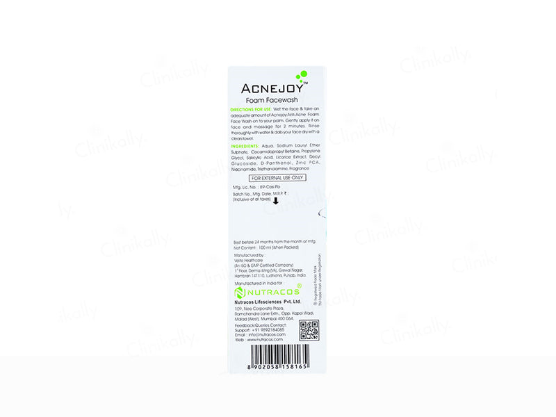 Acnejoy Advanced Anti-Acne Foam Facewash