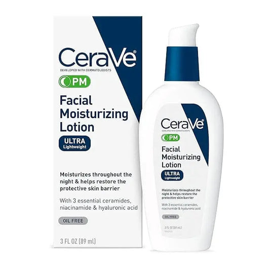 CeraVe PM Facial Moisturizing Lotion | 89 ml/3 ounce - Classic Derma 