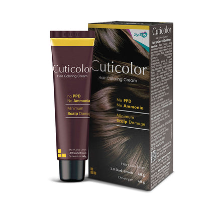CUTICOLOR DARK BROWN HAIR COLORING CREAM (60g)
