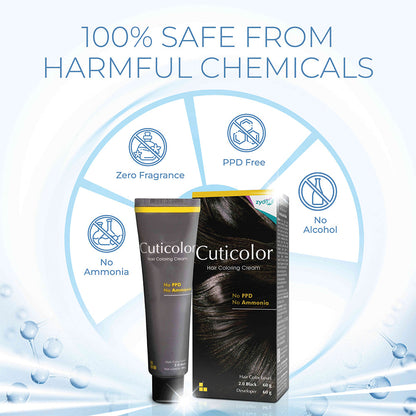 CUTICOLOR DARK BROWN HAIR COLORING CREAM (60g)