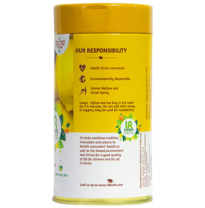 18 Herbs Organics Green Tea Bag (1.25gm Each) with Lemon