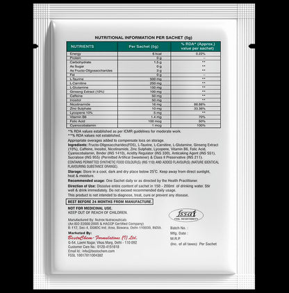 1Must Multivitamins with Key Nutrients Sachet (5gm Each) Sugar Free Orange