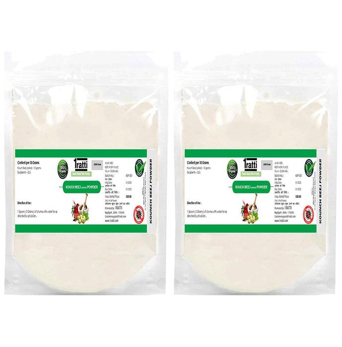 1ratti Kounch Beej (Safed) Powder (1000gm Each) - Classic Derma