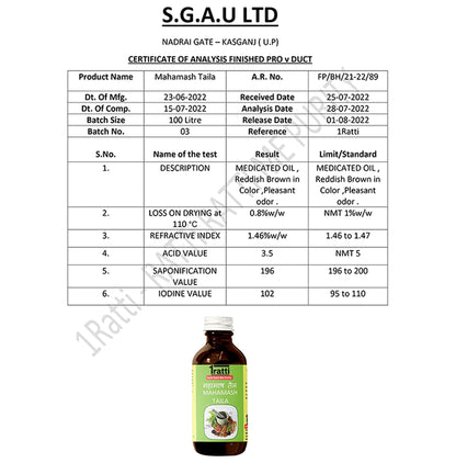1ratti Mahamash Taila