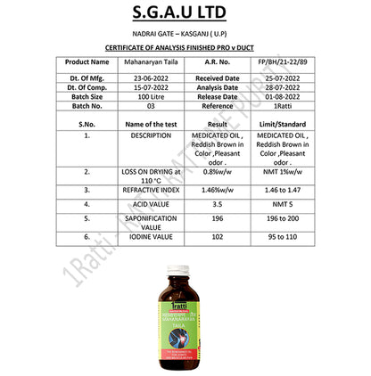 1ratti Mahanarayan Taila