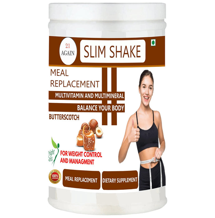 21 Again Slim Shake Meal Replacement Powder Butterscotch - Classic Derma