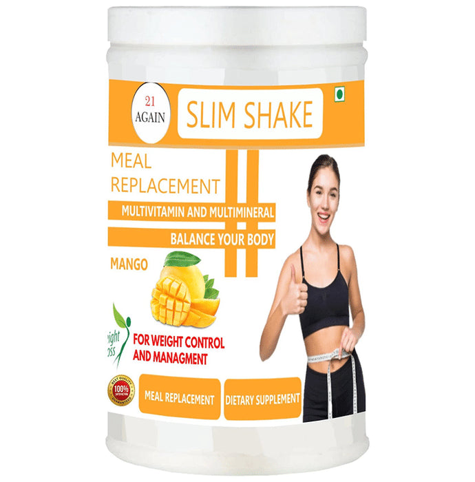 21 Again Slim Shake Meal Replacement Powder Mango - Classic Derma