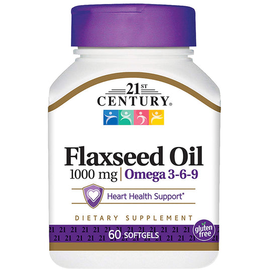 21st Century Flaxseed Oil 1000mg Softgels - Classic Derma