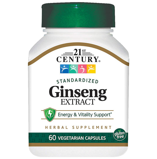 21st Century Ginseng Extract Vegetarian Capsules - Classic Derma