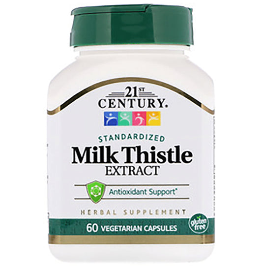 21st Century Milk Thistle Extract Vegetarian Capsules - Classic Derma