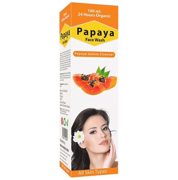 24 Hours Organic Papaya Face Wash (100ml Each) - Classic Derma
