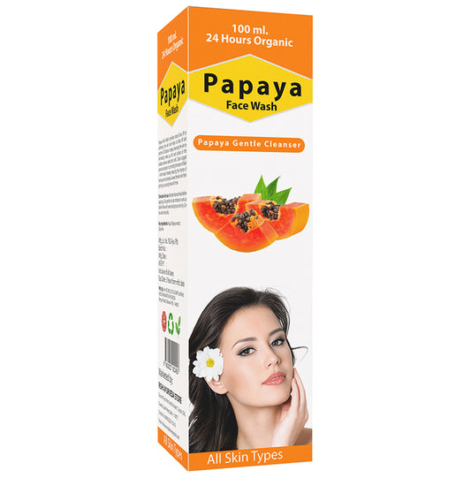 24 Hours Organic Papaya Face Wash (100ml Each) - Classic Derma