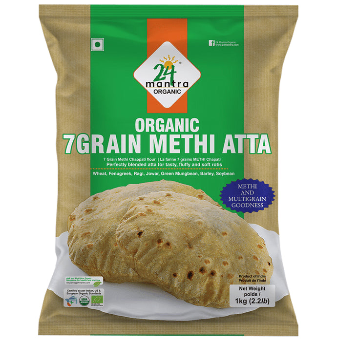 24 Mantra Organic 7Grain Methi Atta - Classic Derma