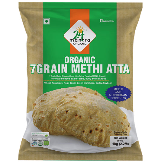 24 Mantra Organic 7Grain Methi Atta - Classic Derma